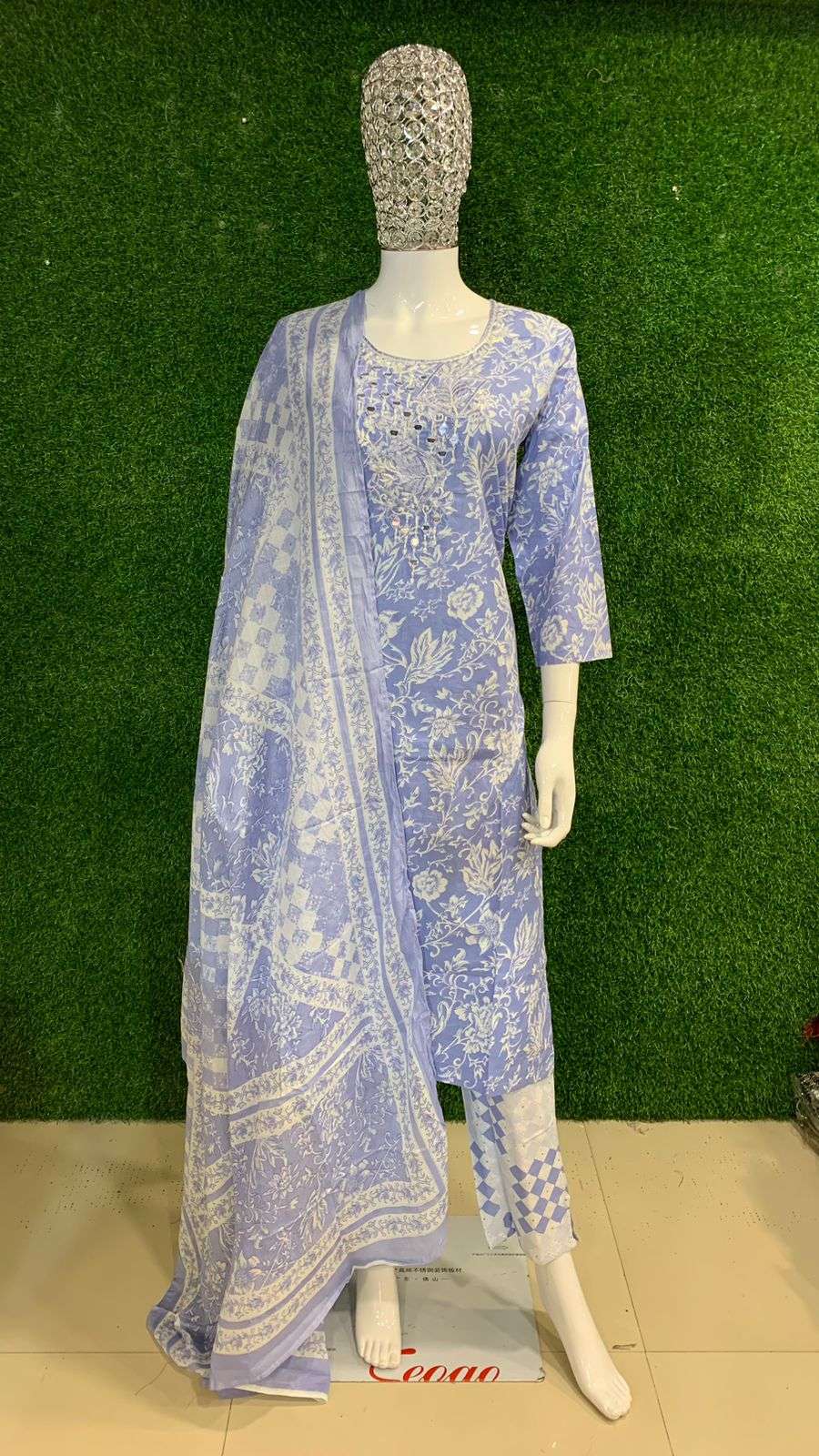 BEMITEX INDIA PRESENTS MULL COTTON & HANDWORK COLOURFULL READYMADE 3 PIECE SUIT COLLECTION WHOLESALE SHOP IN SURAT